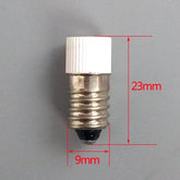 E10 screw LED indicator light bulb with 23mm length and 9mm diameter